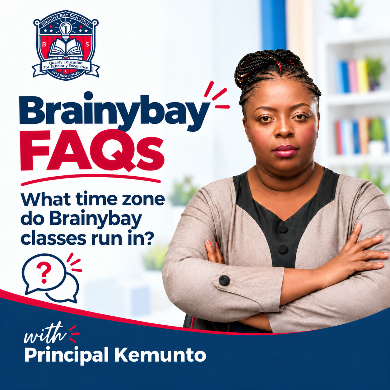 What time zone do Brainybay classes run in?